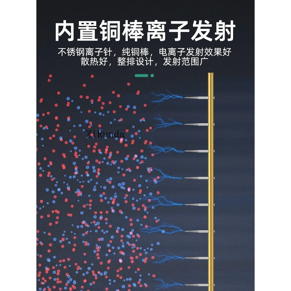 Horizontaler statischer Ionenventilator, große Windstaubentfernung, negative Ionen mit Heißluft-Industrie-Haartrockner