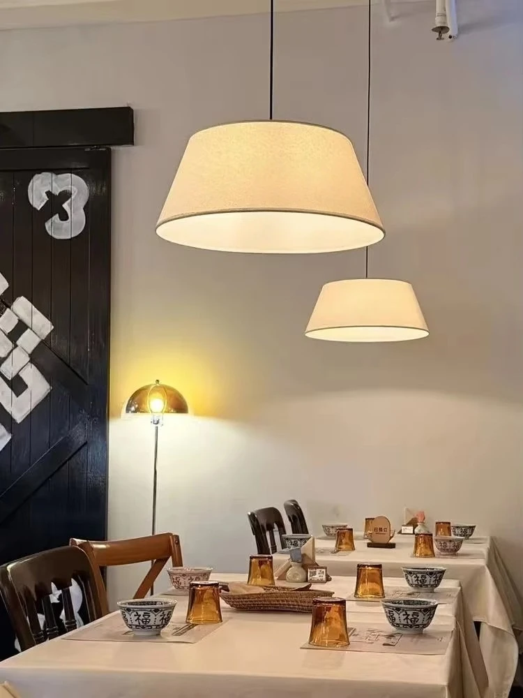 Gew Nordic Fabric Chandelier Hand-knitted Lampshade Pendant Light For Restaurant Book Shop Bedroom