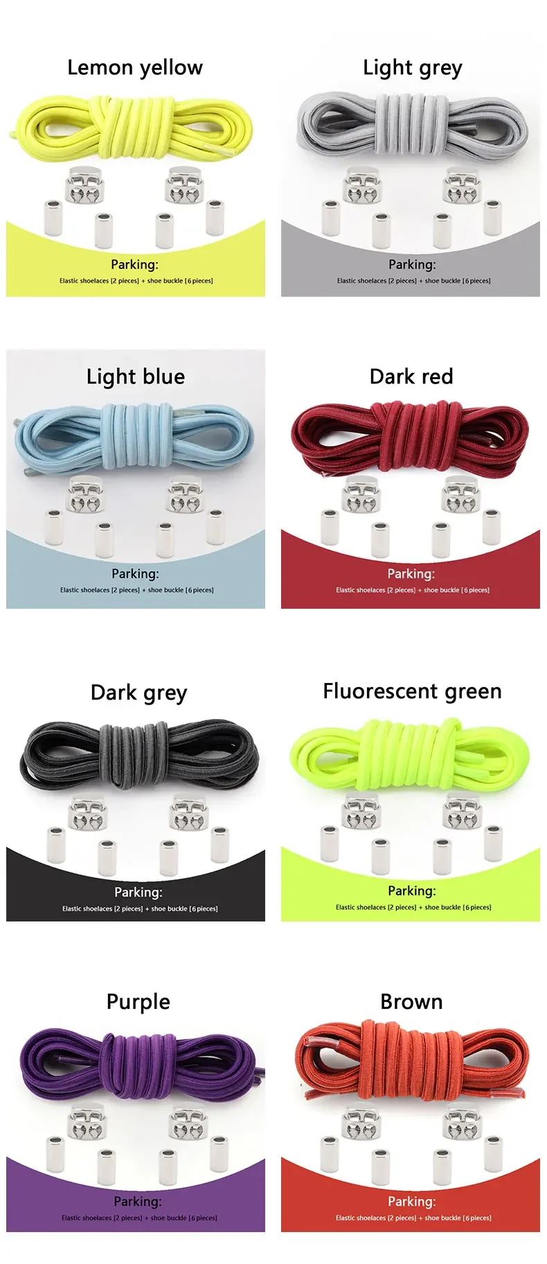 Tieless Elastic Shoe Laces No Tie Shoelaces Round Shoelace Sneakers for Kids and Adult with Strong Lock and Speed Shoestrings