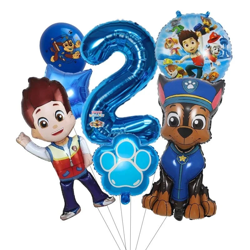 Cartoon Paw Patrol themed party decoration supplies Rescue dog aluminum foil balloon childrens Party Decoration & Supplies gift view 2