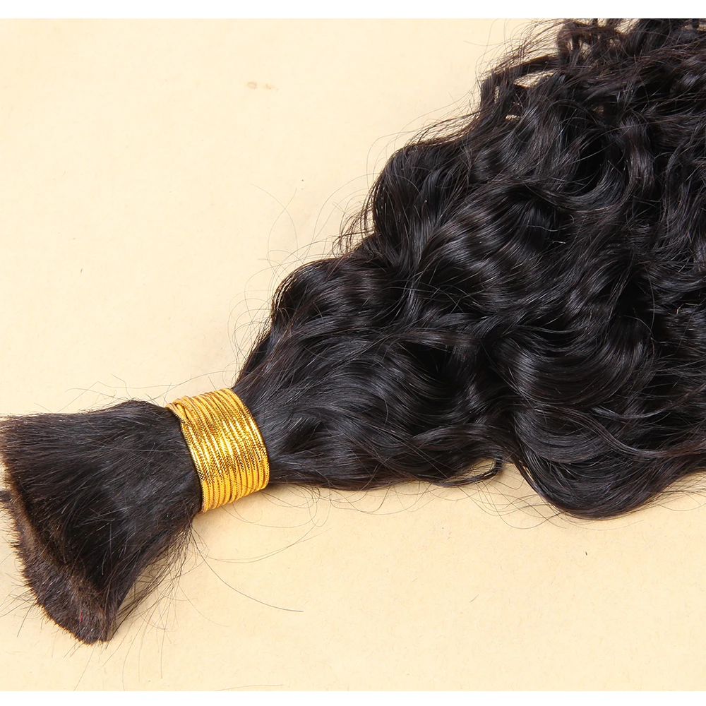 Bulk Human Hair For Braiding Loose Wave Curly No Weft Double Drawn Wholesale Burmese Boho Braids Human Hair Extensions