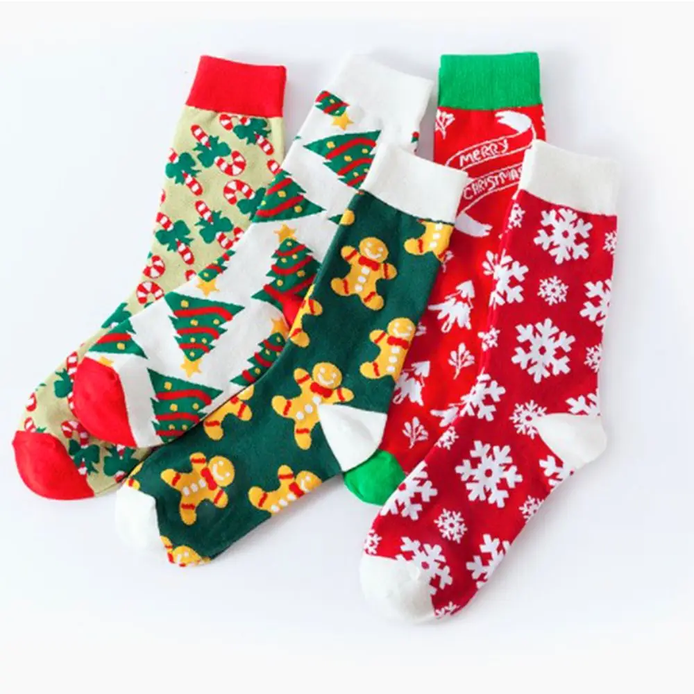 1 pairs Snowman Santa Christmas Tree Cute Socks Santa Socks Christmas Women Socks Cotton Socks