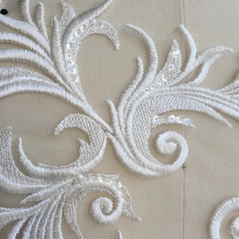 Embroidery Lace Flower Applique, Wedding Dress Patch, Dragon Pattern, DIY, RS2669