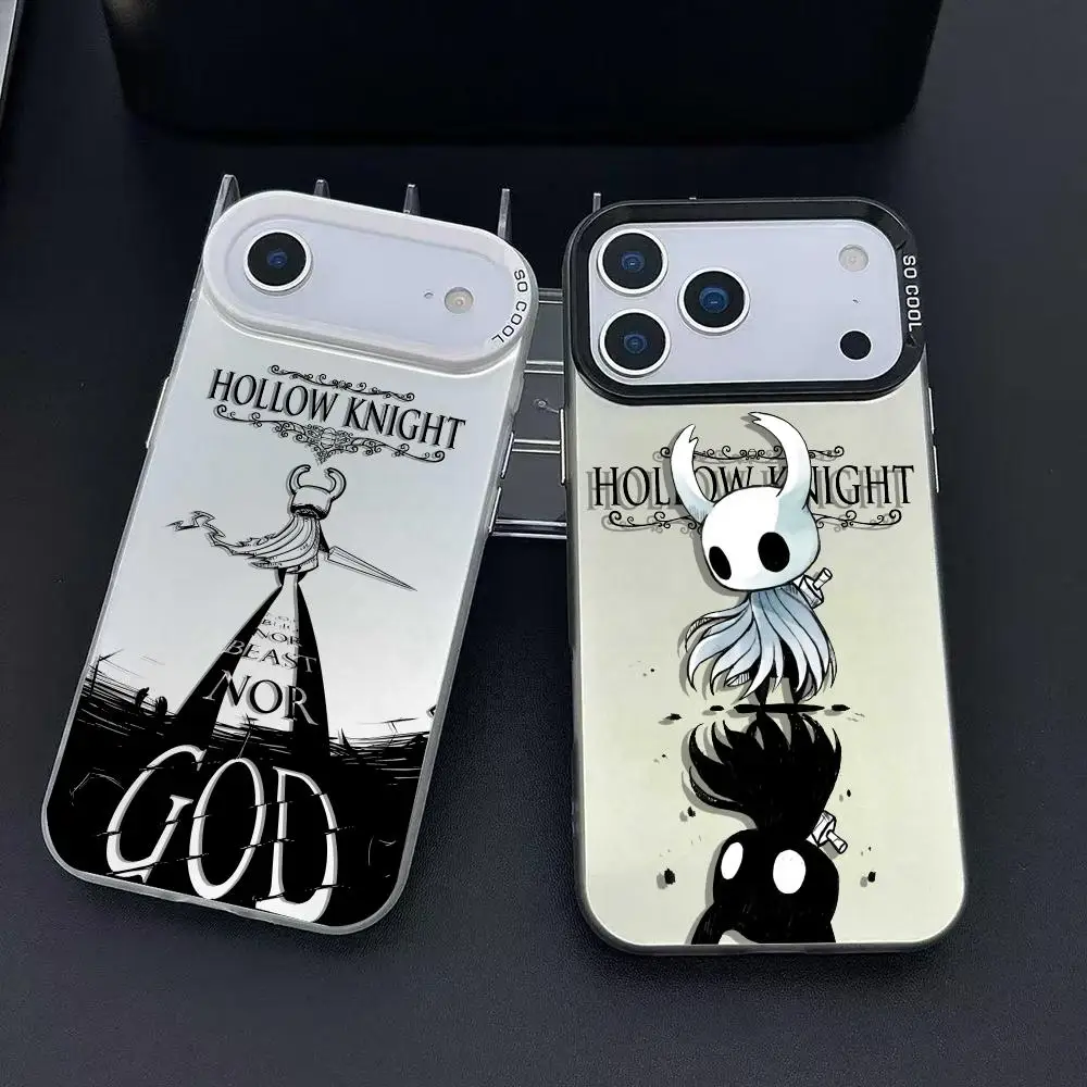 Hohl k-Ritter Silksong spiel Telefon Fall Für iPhone 17 16 15 14 13 12 11 Pro Max Air Matte laser Aurora Stoßfest Funda
