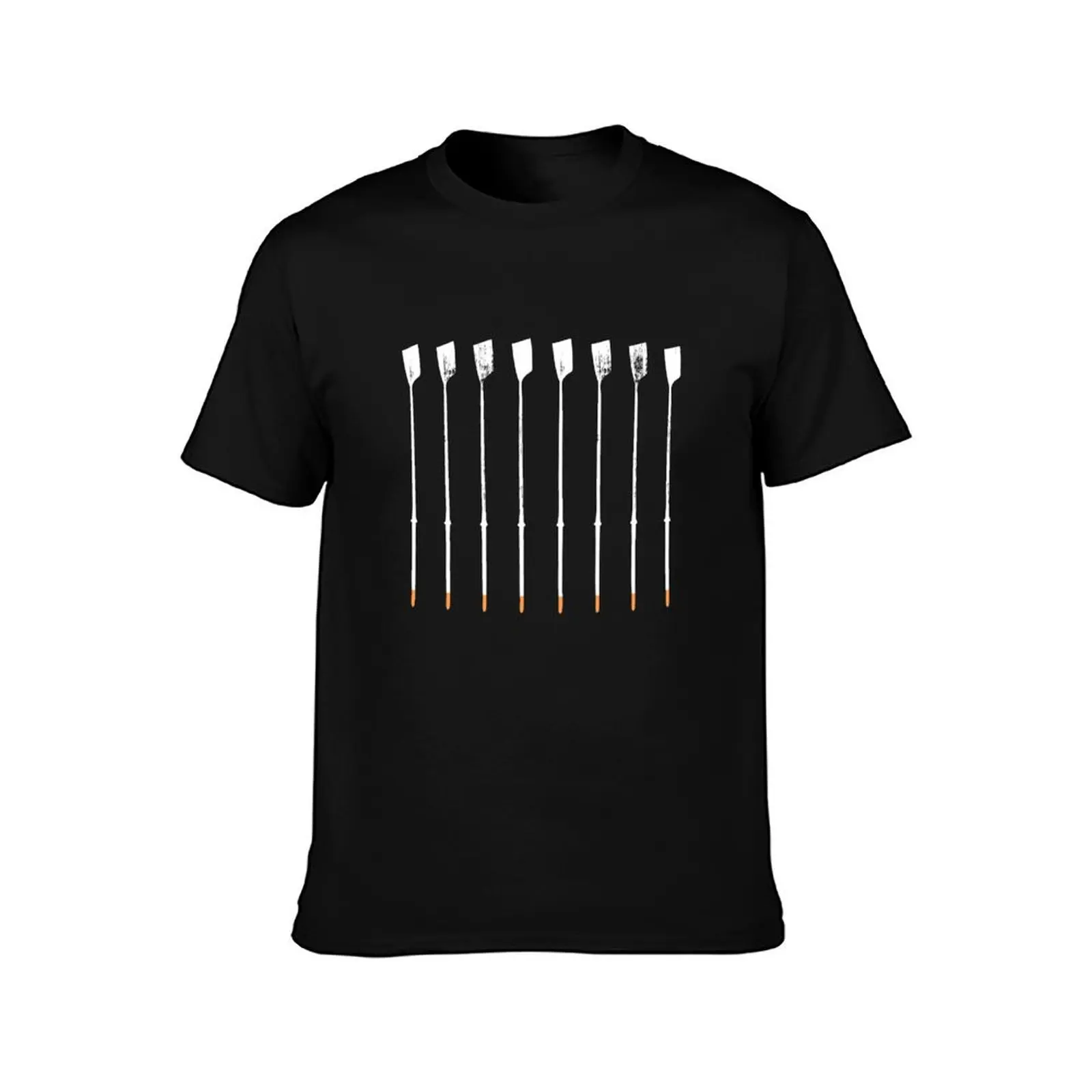 Rowing Oars 1 White T-Shirt Lightweight Basic Short Sleeve Shirt