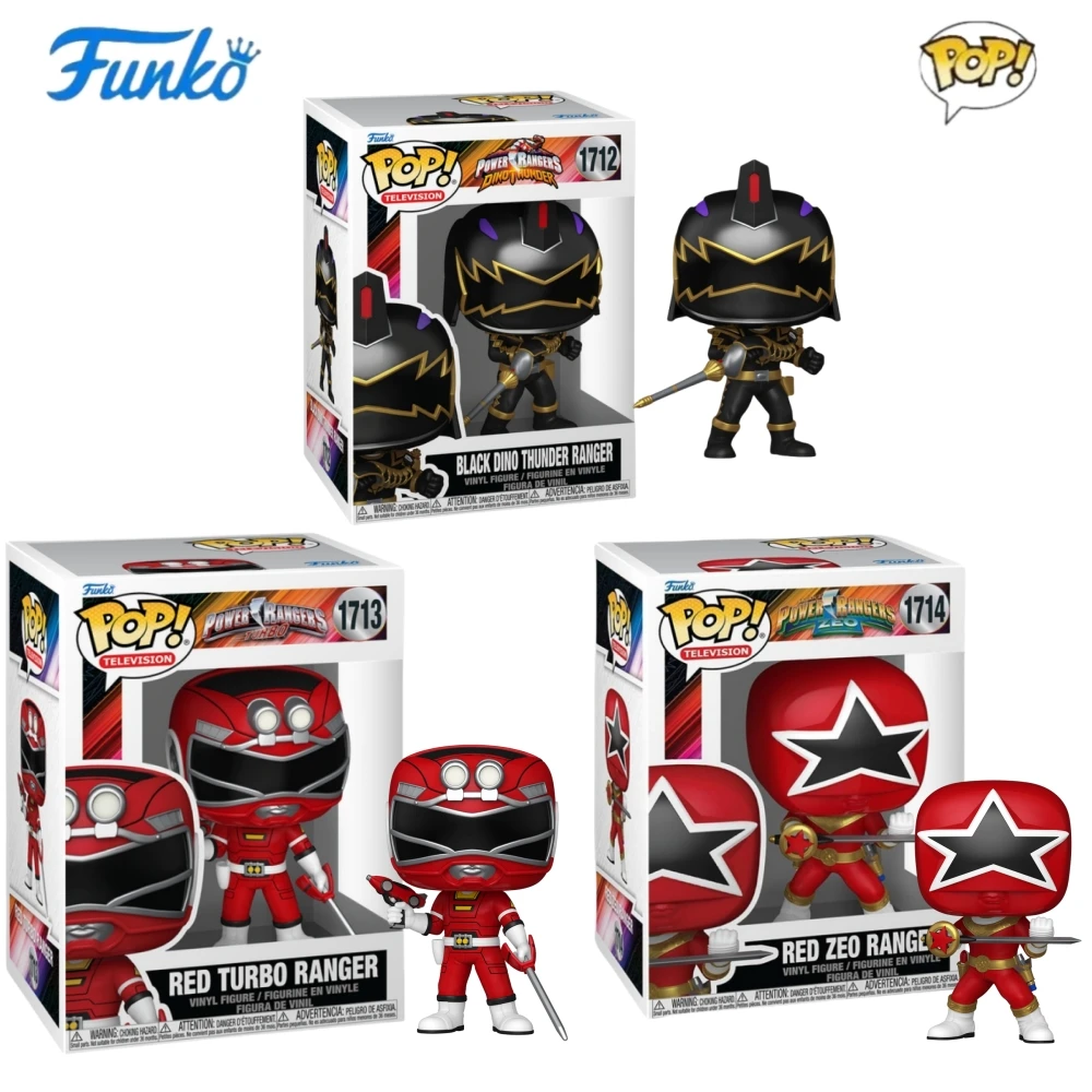 Red Zeo Black Dino Thunder Red Turbo Ranger Фигурка FUNKO POP Power Rangers Виниловая фигурка ограниченного выпуска Фигурка Модель игрушки в подарок