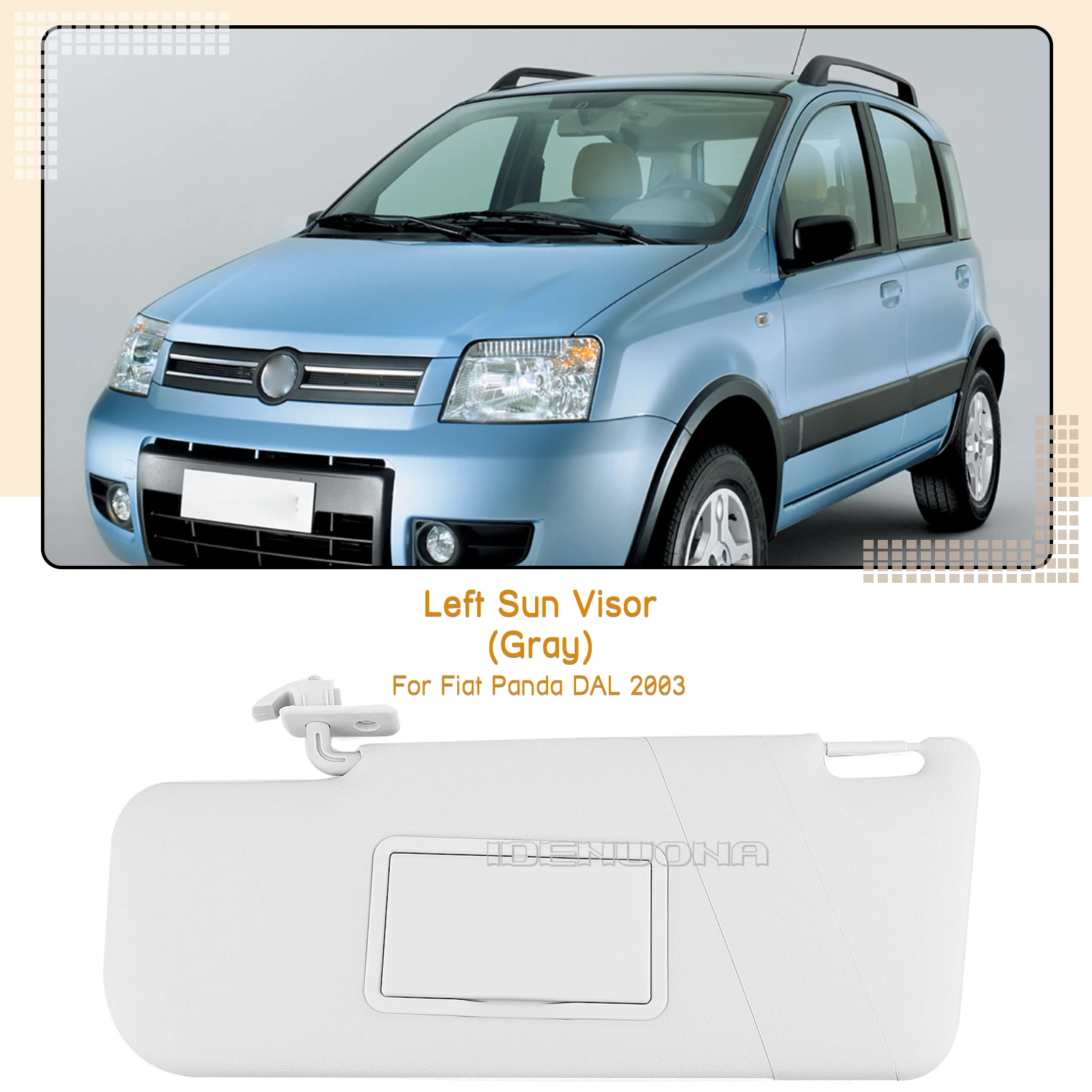 Car Interior Front Sun Visor Window Shield Shade Blind Sunvisor For Fiat PANDA DAL 2003