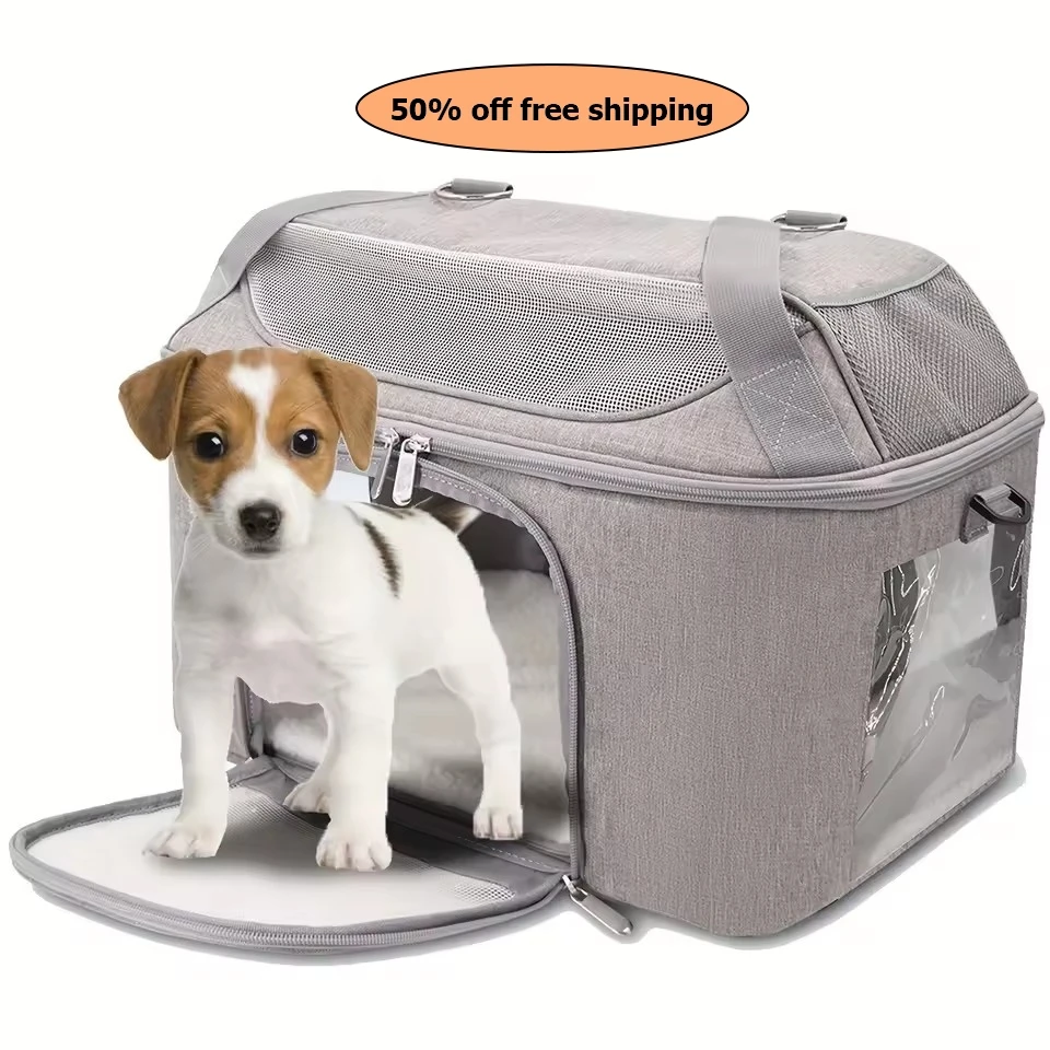 

Dog Backpack Pet Portable Foldable Carrier Bag Travel Airline Approved Transport Bag For Dog And Cat Outgoing Free shipping