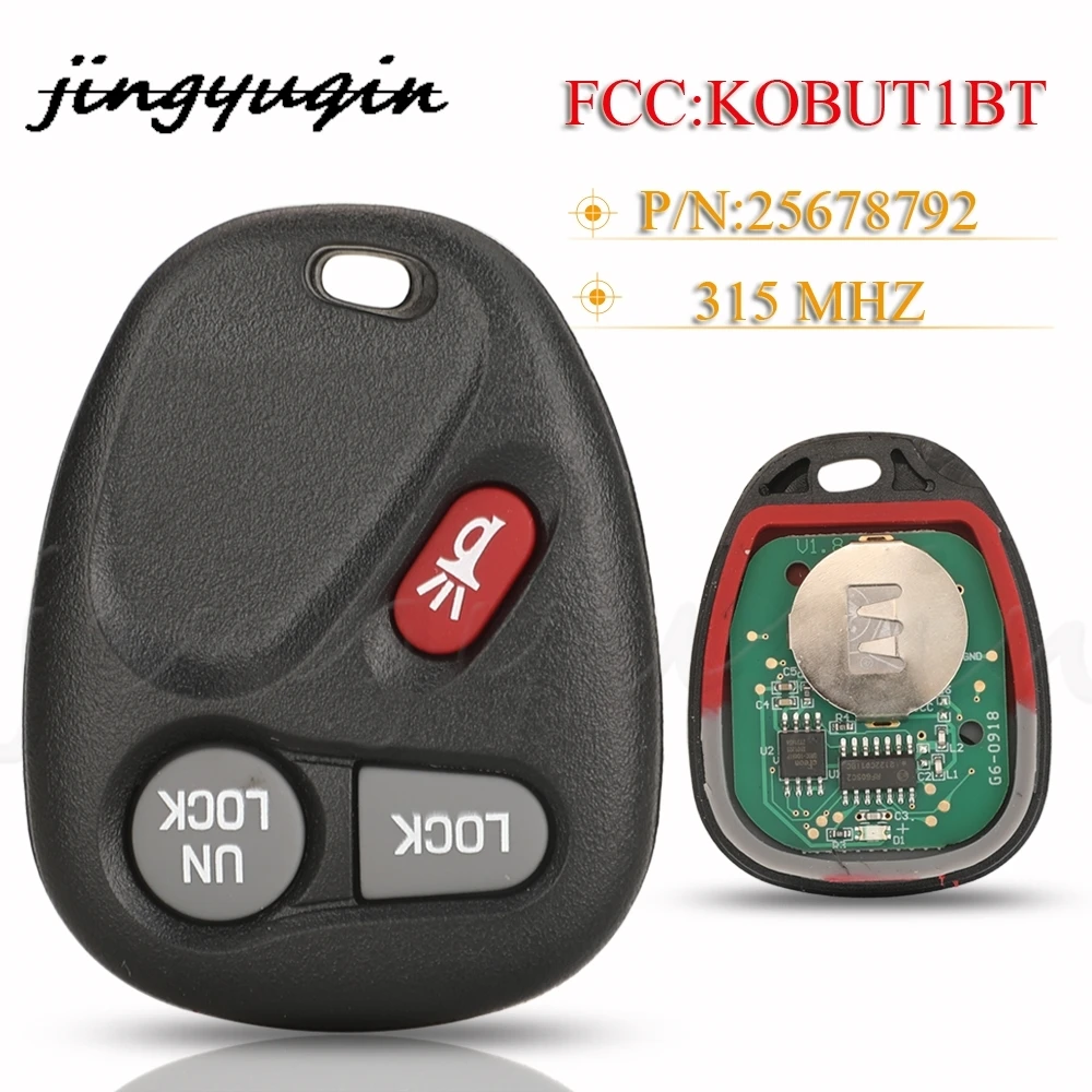 

jingyuqin KOBUT1BT Remote Car Key 315Mhz For Chevrolet Astro Blazer S10 Silverado Suburban Tahoe GMC Sierra Yukon Buick 25678792