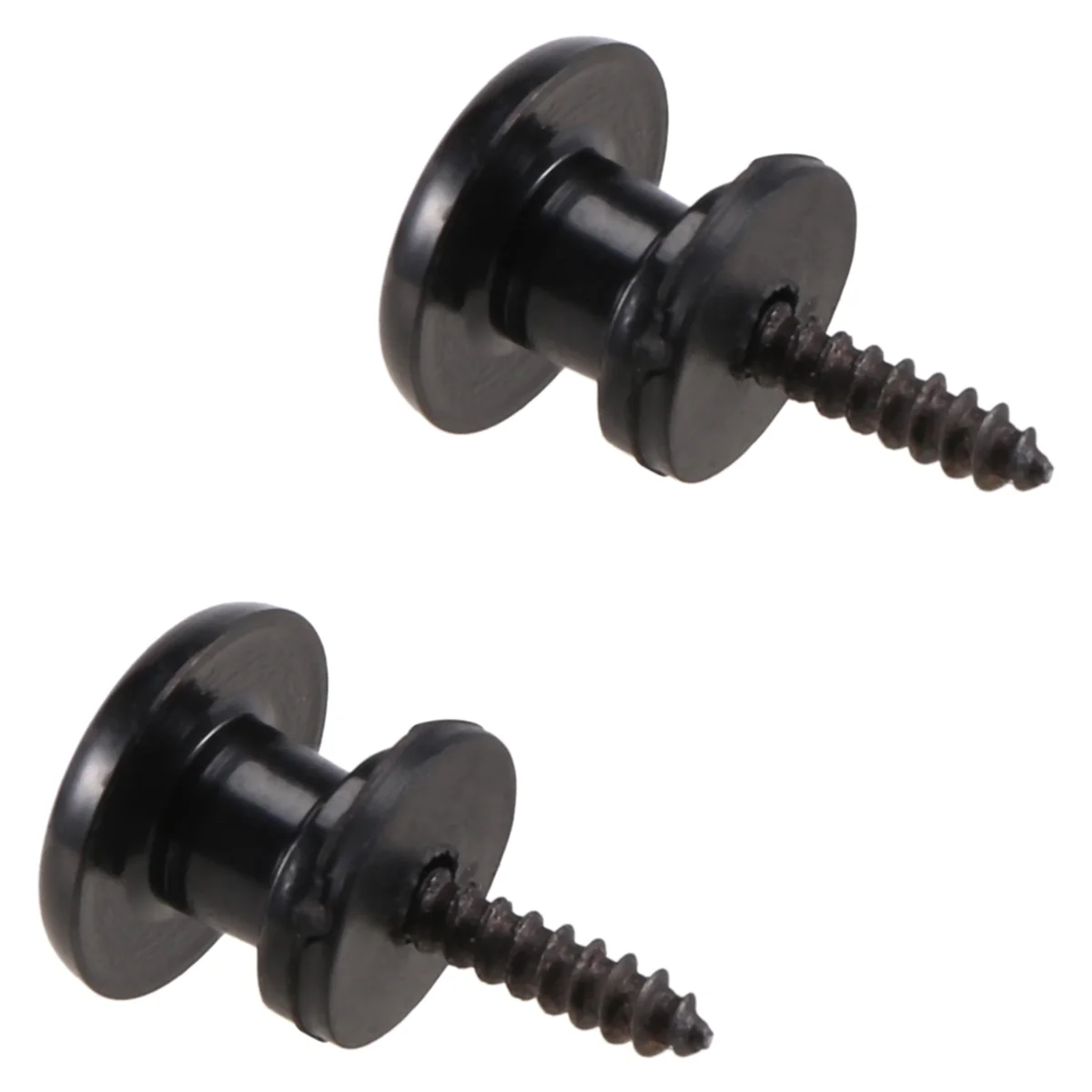2Pcs Mushroom Head Guitar Strap Buttons Strap for Electric Acoustic Guitar Bass Parts,Black image 2