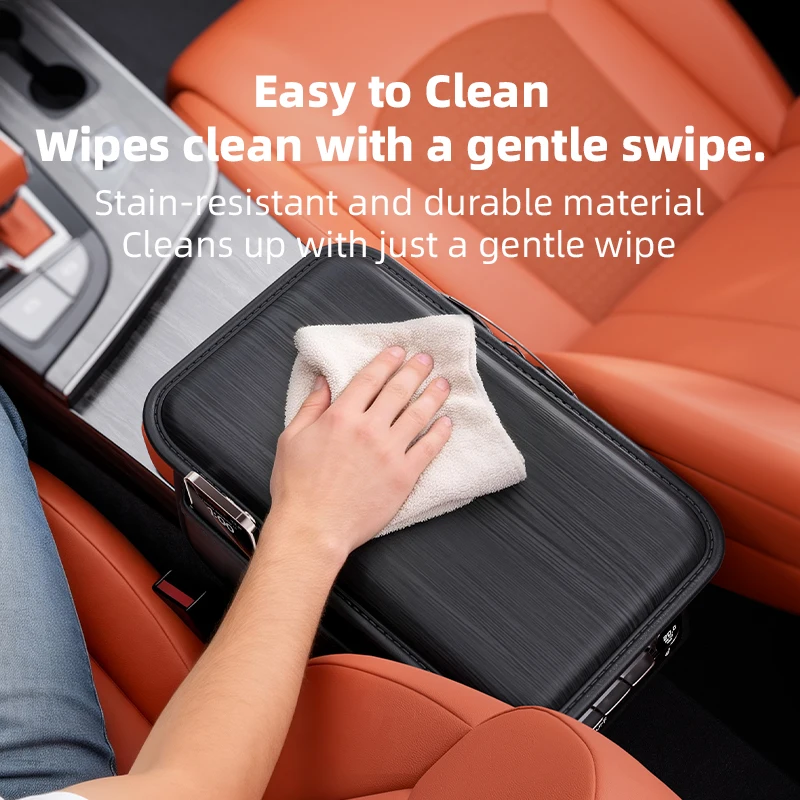 JFBONIN Car Armrest Support Pad Waterproof Leather Non-Slip Pressure Relief Easy Clean Universal Vehicle Armrest Cover