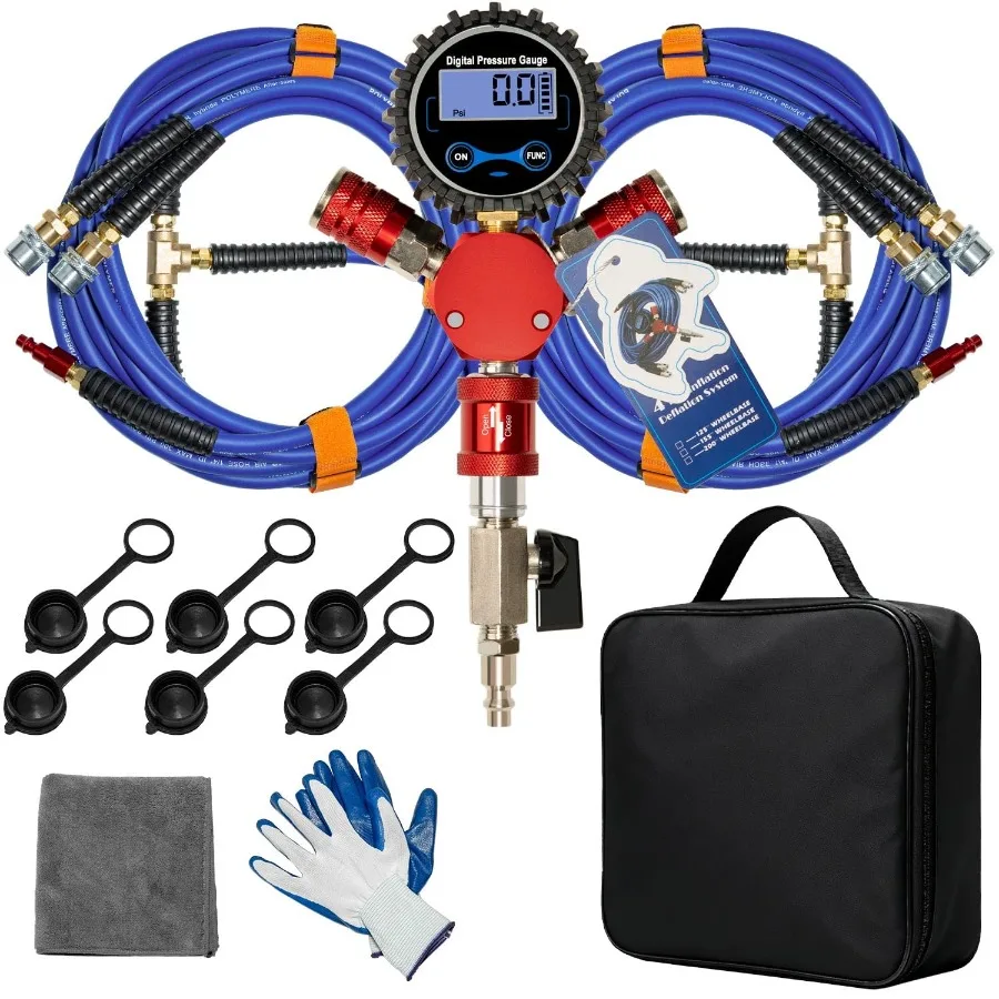 

4 Way Tire Inflator System Designed for Vehicles with Wheelbase Up to 155 Inches High-Speed Rapid Air Flow Off-Road Tire Deflat