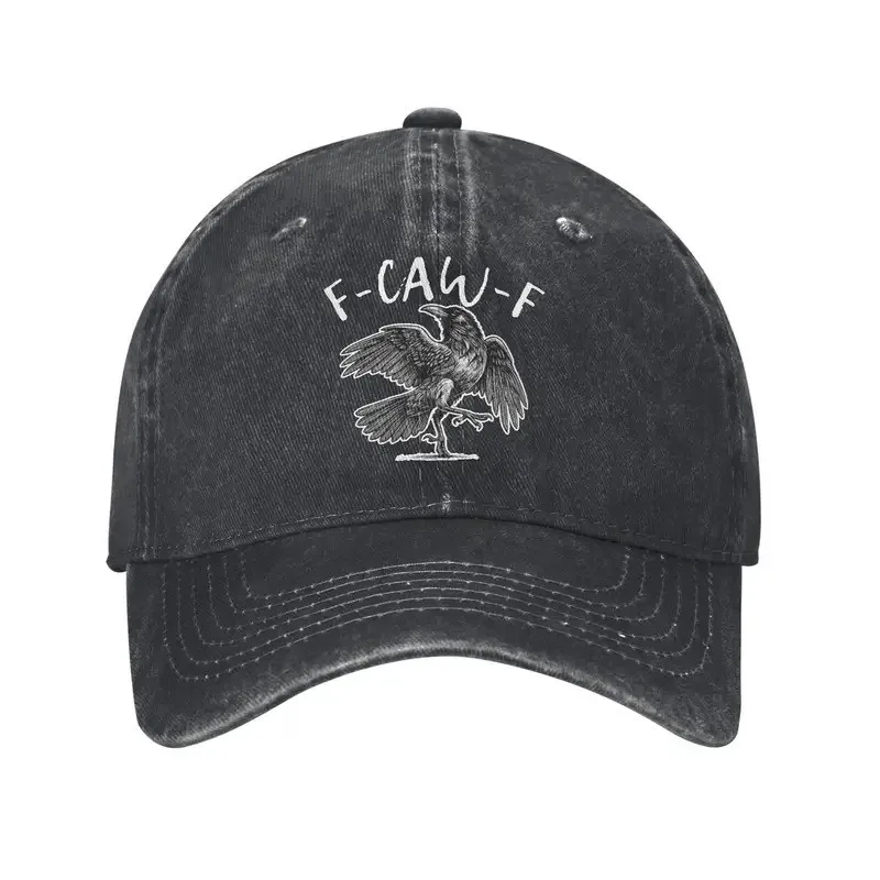 F Caw F Bird Meme Distressed Denim Baseball Cap Unisex Summer Outdoor Casual Hat