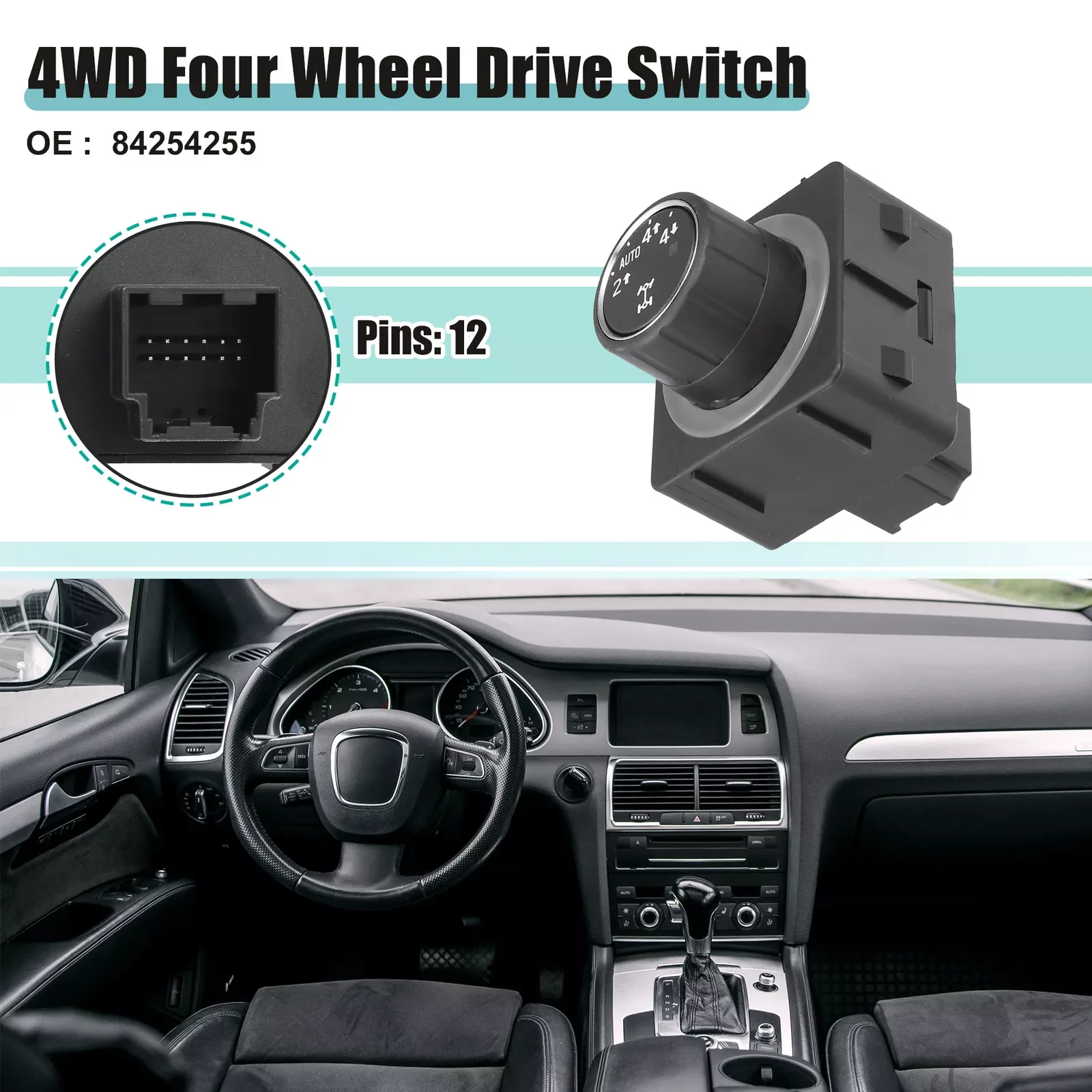 High quality 4WD Four Wheel Drive Switch Fit for GMC Yukon 17-20 Chevrolet Silverado 2500 HD 84254255 FREE SHIPPING!!!