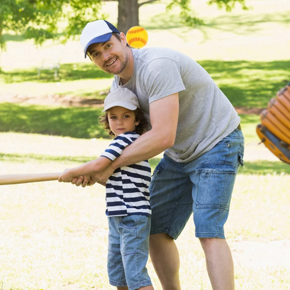 4 Pcs Sponge Kids Baseball Soft Softballs for Practice Children’s Toys Pu Training Baseballs Hitting Student