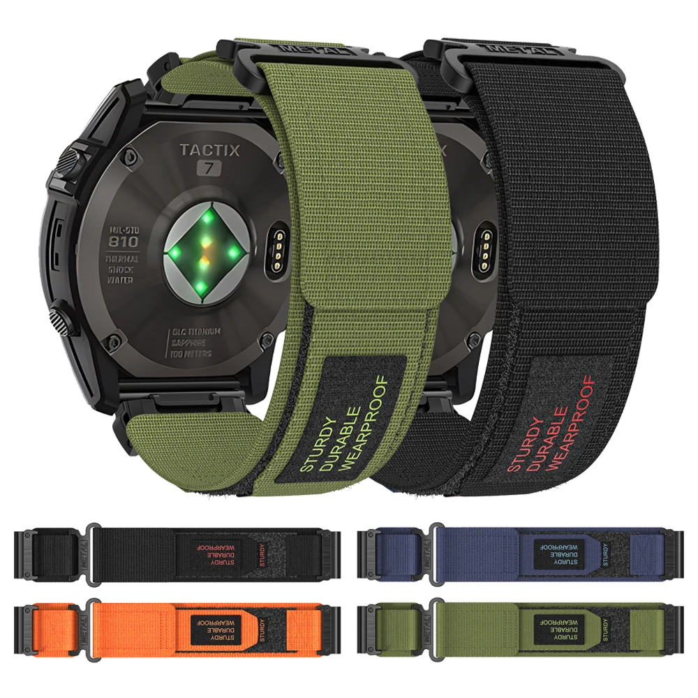 Quickfit Nylonarmband für Garmin Forerunner 965 945 955 935 Instinct 2X2 45 mm S70 S62 S60 Fenix 7 7X 6X Pro 26 mm 22 mm Armband
