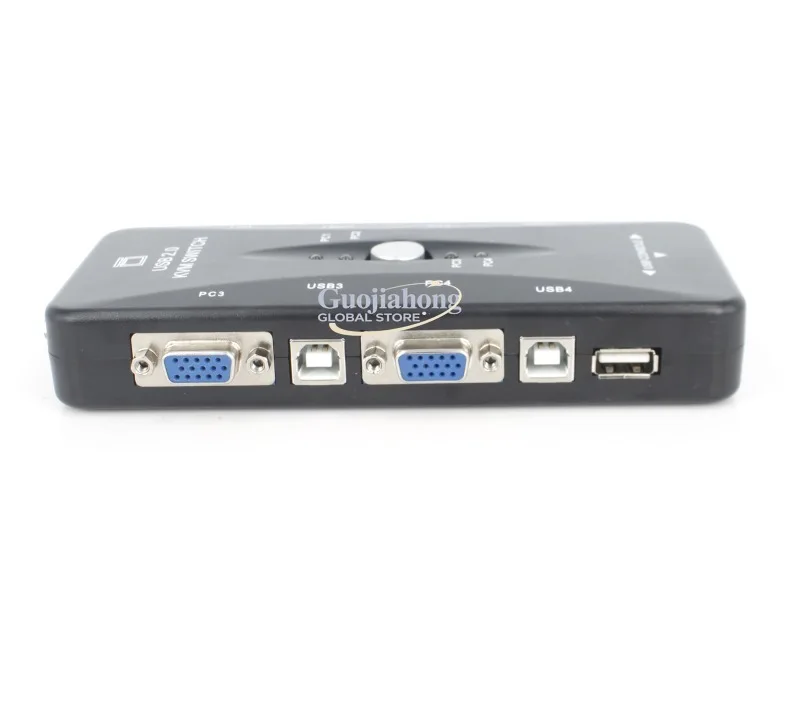 VGA switcher 4 in 1 out KVM 4 in 1 out usb vga computer mouse keyboard sharer manual