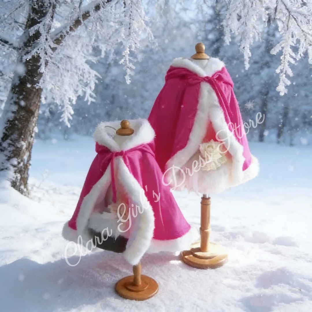 

Длинное зимнее пальто для девочек, накидка из искусственного меха, свадебный теплый плащ, шаль, пальто, свадебная накидка-шаль