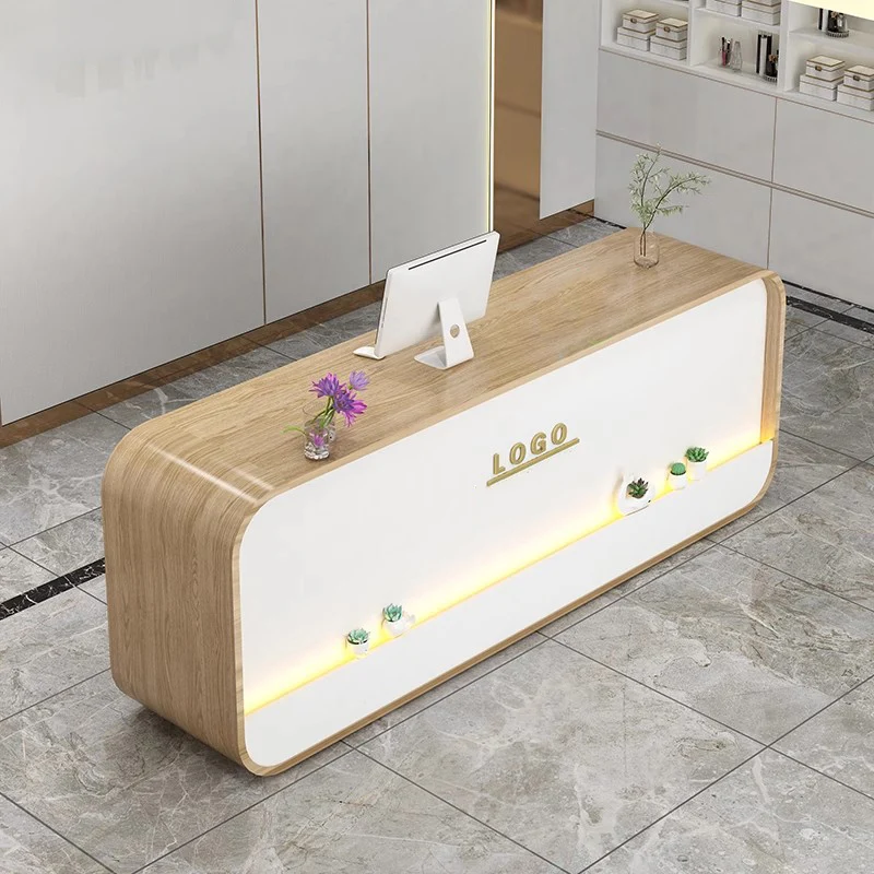 

Cashier Beauty Reception Desk Counter Decorations Modern Simple Modern Reception Desks Luxury Hair Salon Commercial Furniture