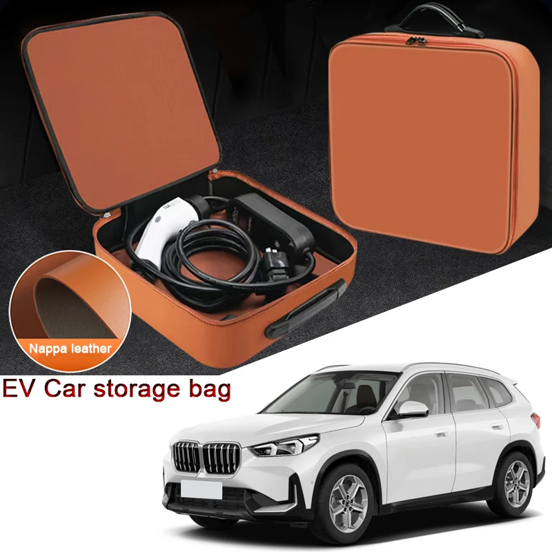 

Portable EV Car Charging Cable Storage Box For BMW i3 i4 i5 i7 i8 X1 X2 X5 X7 iX1 iX5 Electric Vehicle Charger Cables Carry Bag