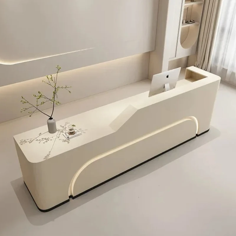 #Modern Reception Corner Counter Counter Cash Shop Pulpit For Church Point Makeup Desk Salon Reception Beauty Salon Furniture