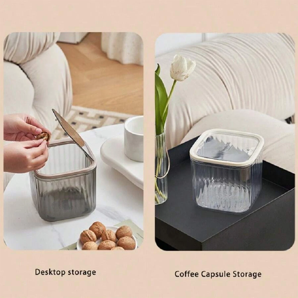 Press Type Mini Desktop Trash Can Transparent High Beauty Desktop Paper Basket Household Student Dormitory Storage Bucket
