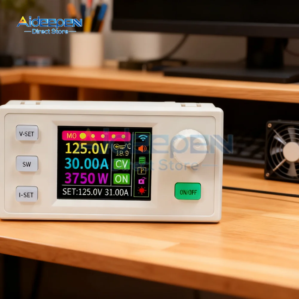 

Программируемый понижающий источник питания постоянного тока 1,8-дюймовый цветной дисплей с двумя вентиляторами ШИМ MPPT Солнечная зарядка для промышленного управления питанием