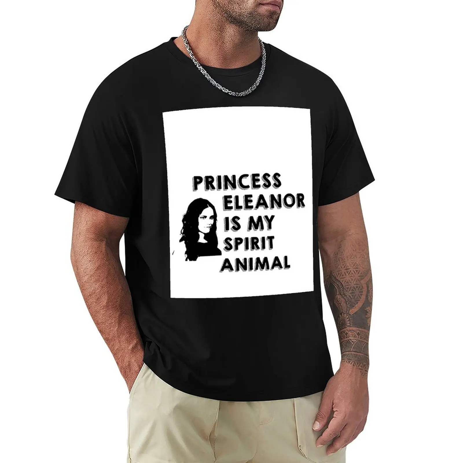 

Футболка PRINCESS ELEANOR IS MY SPIRIT ANIMAL, футболки с аниме, рубашка на заказ, футболка большого размера, большие и высокие футболки для мужчин