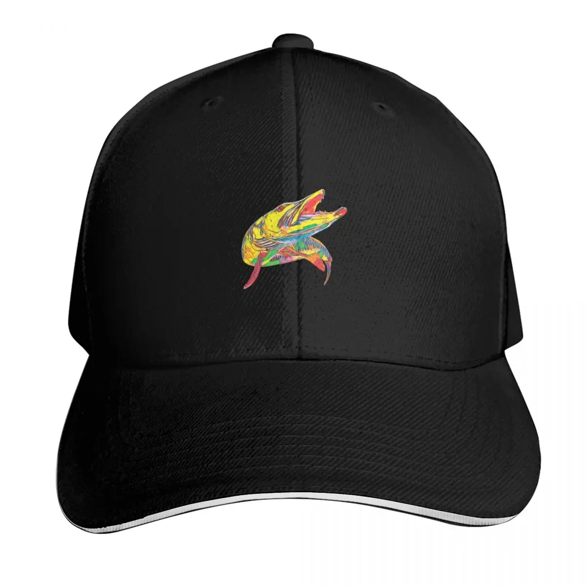 Muskie Hunter Musky Fisherman Art Fly Fishing Novelty Gifts Pullover Hoodie Baseball Cap Men Women Casual Summer Sport Sun Cap