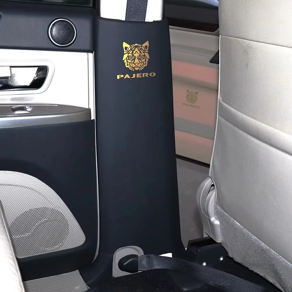 

Для Mitsubishi Pajero V97 V93 V98 V95 V87 V73 наклейка на стойку B, противоударная наклейка, антигрязная искусственная кожа, углеродное волокно, автомобильные аксессуары