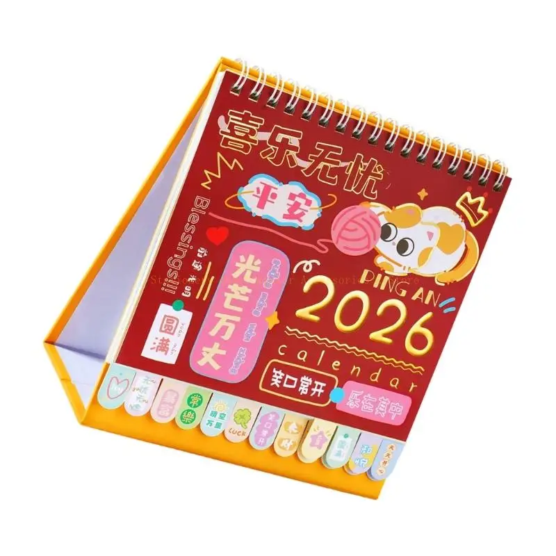 2026 calendário mensal, calendário bolso, decoração criativa planejador diário, organizador pequeno portátil