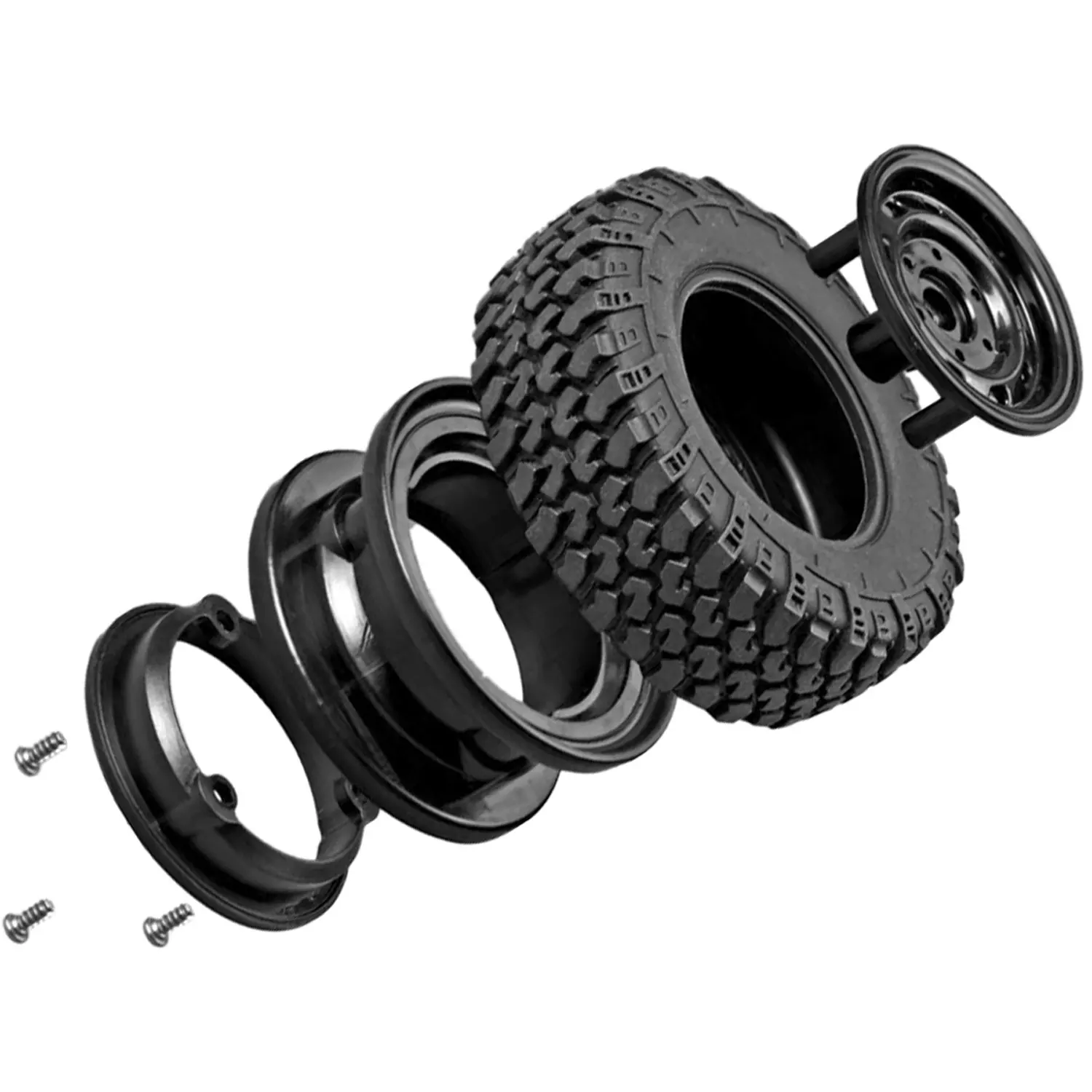 4 STKS MN99S Originele Banden, Compatibel voor MN78/82/90/98/99/168, WPL C24/B36, JJRC Q60/Q75, Fayee FY004, 5mm hex Hub RC Auto Wiel