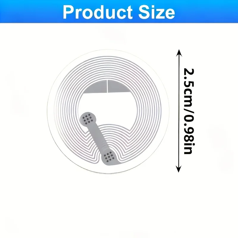 NTAG215 NFC Tag Sticker 504-byte Rewritable Blank Chip Adhesive Label Compatible With NFC-enabled Smartphones