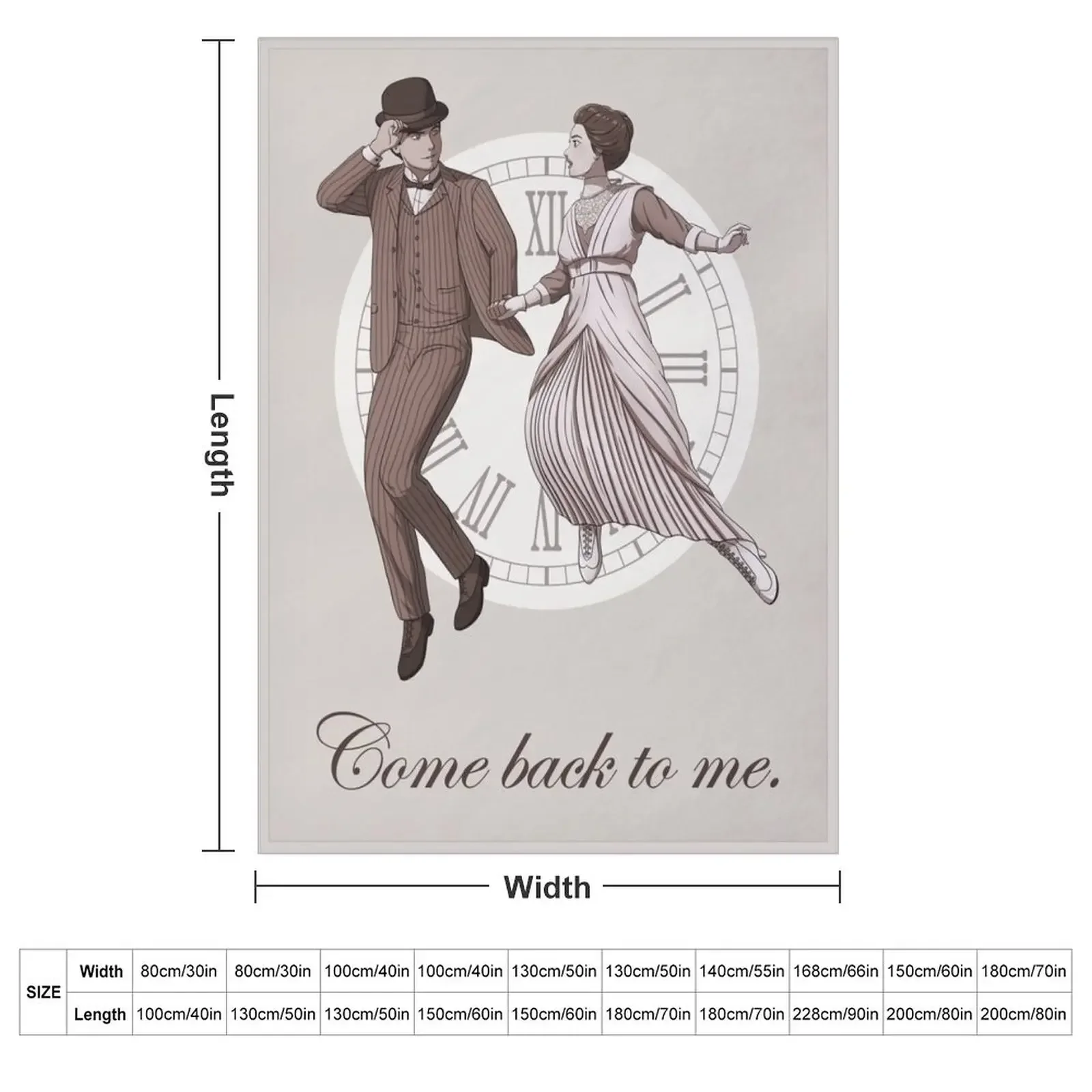 Somewhere in time -Come back to me Throw Blanket Thin Bed Bed covers Flannel Fabric Blankets