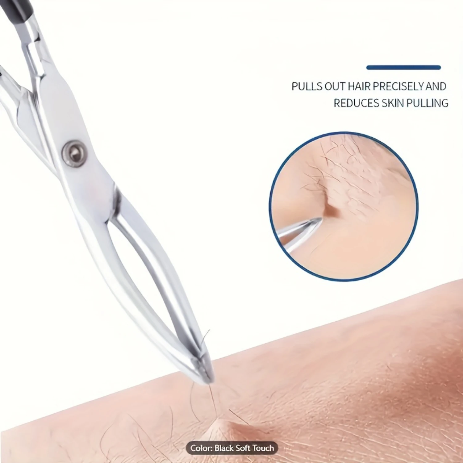 

Stainless Steel Scissor-Handle Eyebrow Tweezers - Hypoallergenic, Precision Hair Removal & Makeup Application Tool For Men And W