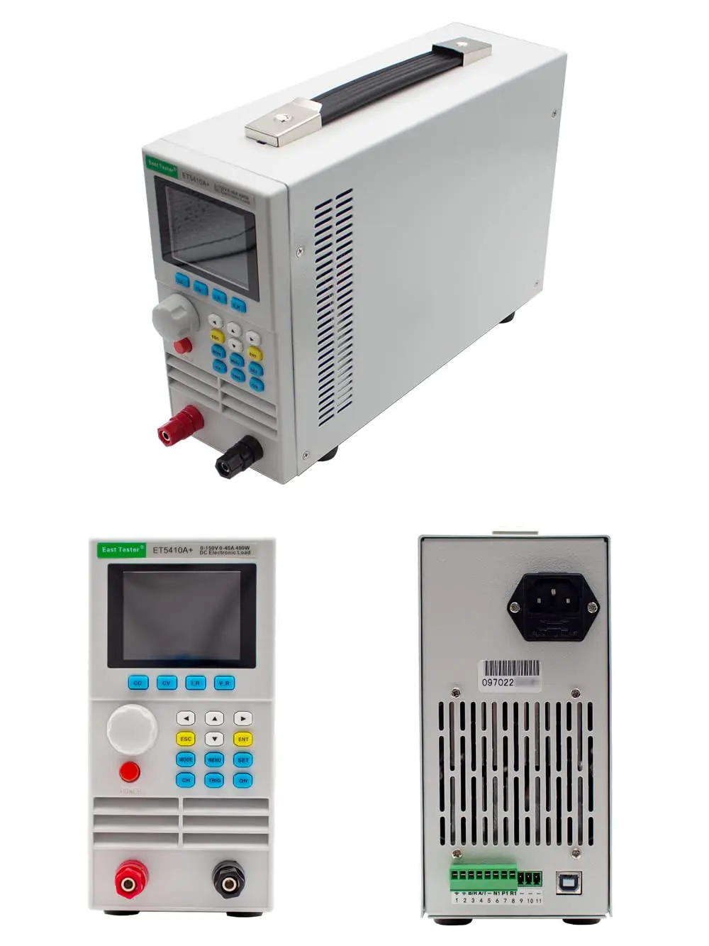 Imagem -04 - Electronic Load Tester 400w Battery Capacidade Tester Power Test Envelhecimento Tester 150v 40a Interface Rs485 Suporte a Software Et5410 dc
