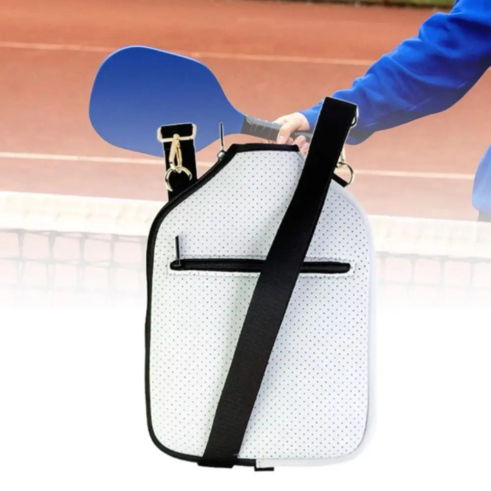 Neoprene Pickleball Racket Crossbody Bag Drop-Proof Protective Protective Paddle Sleeve Organizer Storage PickleBall Paddle Case