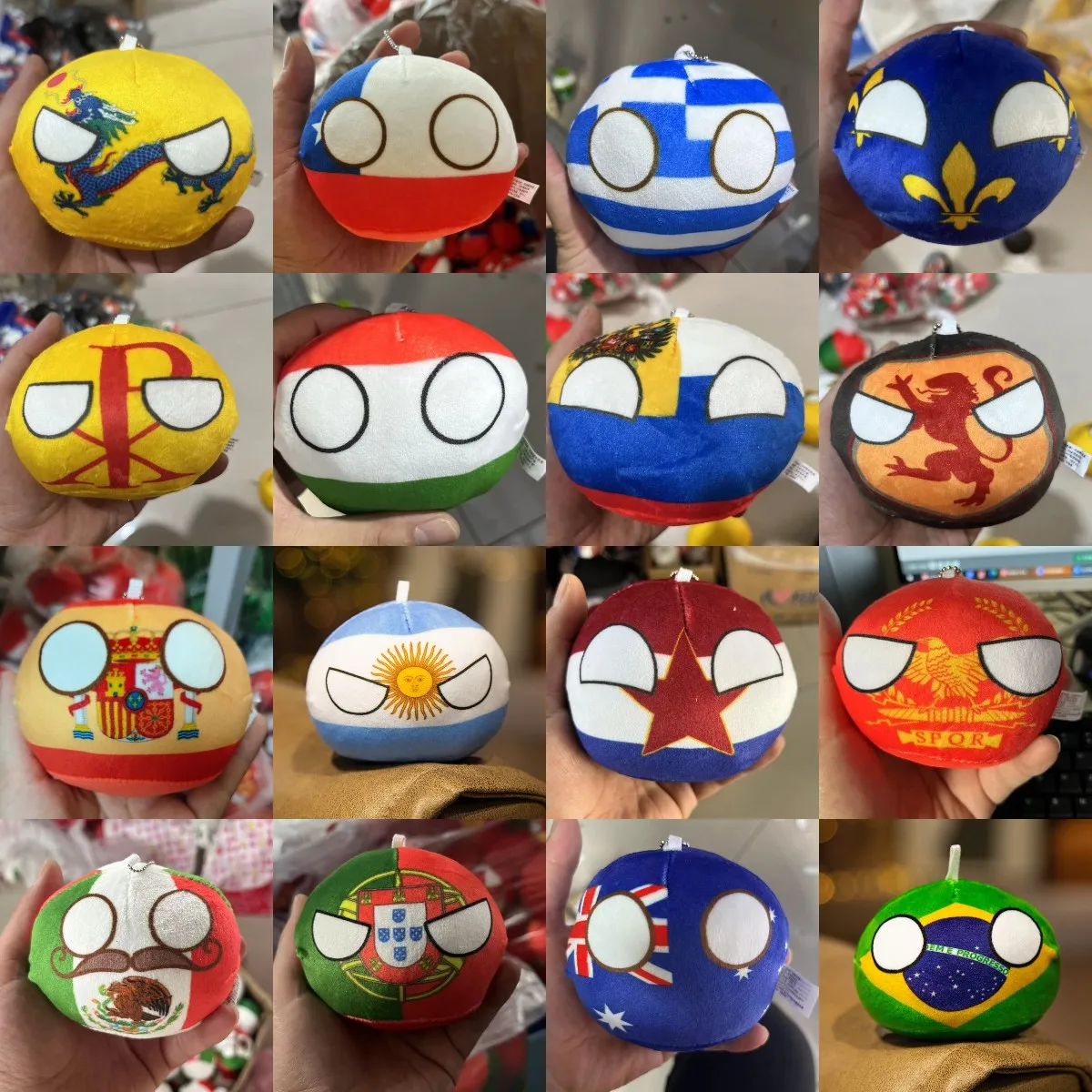 10cm Country Ball Plush Toys 70 styles Polandball Pendant Country Balls Republic Poland Stuffed Doll Christmas Gifts for Kids