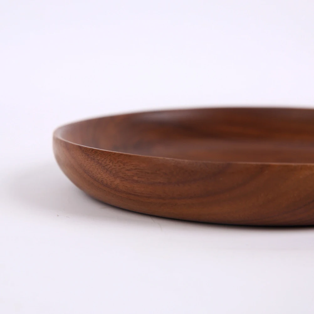 

Wooden Dessert Plate 15X15cm Tray Bread Fruit Coaster Brown Japanese Snack Food Serving Kitchen Bar Accessories Platter
