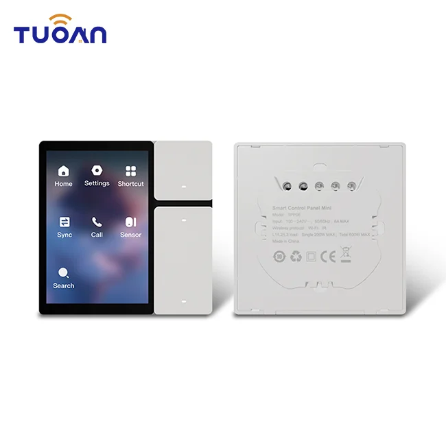 2025 TUYA 3.5-inch Touch Screen Multifunction House Automation Zigbee Smart Control Panel with IR Remote Control