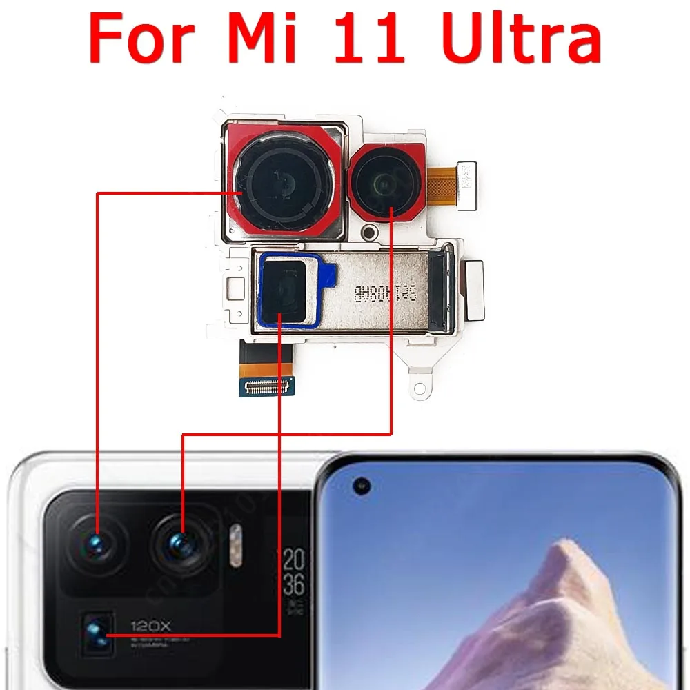 Rear Back Camera For Xiaomi Mi 11 Lite 5G Mi11 11T Pro Ultra Camera Module Backside View Replacement Spare Parts