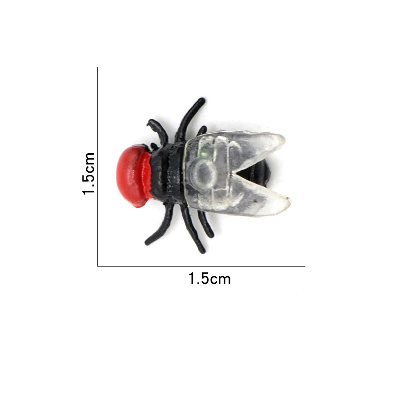 200Pcs Realistic Fake Flies Plastic Simulated Insect Fly Bugs Model Joke Compulsive Toys Prank Halloween Party Favors