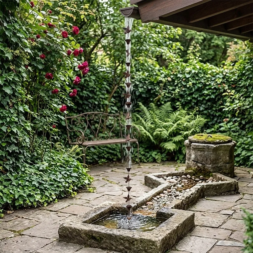 Eaves Decoration Drainage Solution Beautiful Garden Water Feature Water Flow Design 36*10.5*10 Landscape Decoration