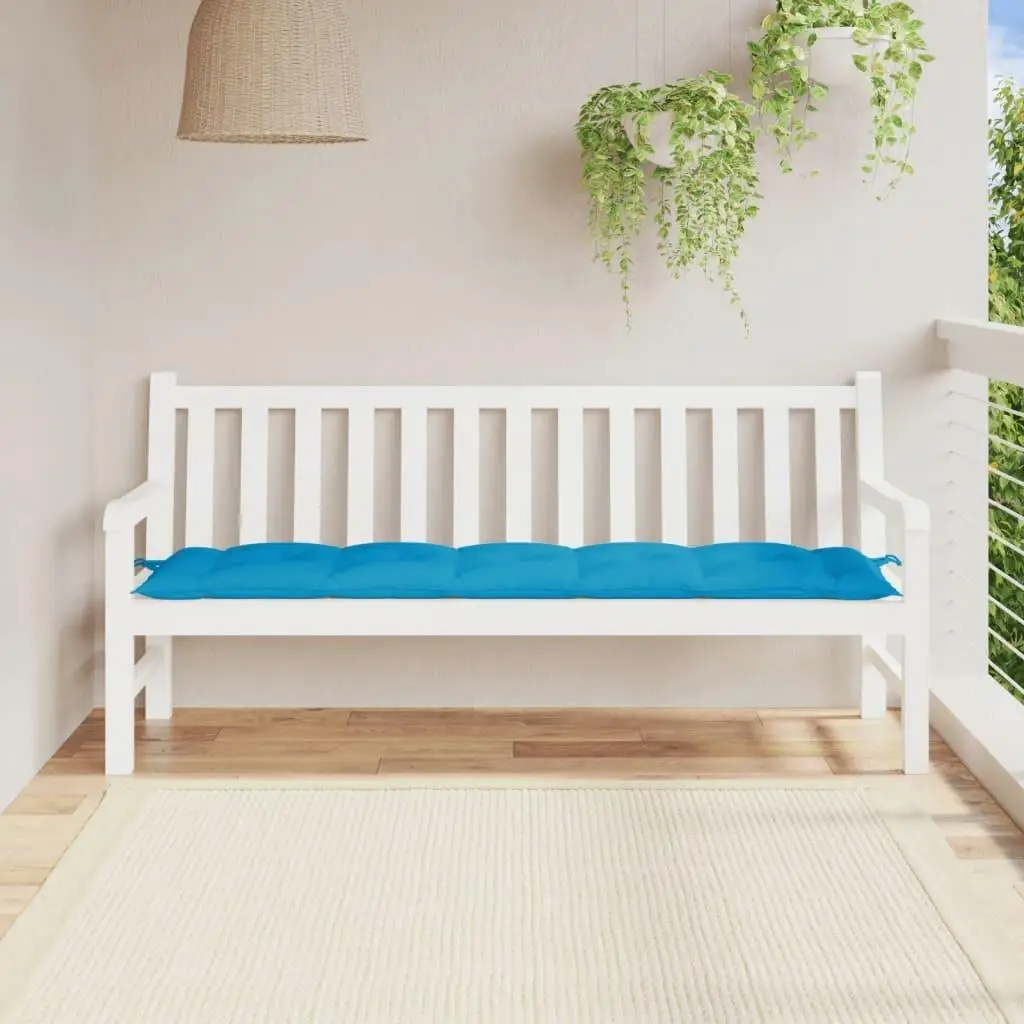 Light Blue Garden Bench Cushion 70.9x19.7x2.8cm Oxford Fabric Outdoor Comfort Pad