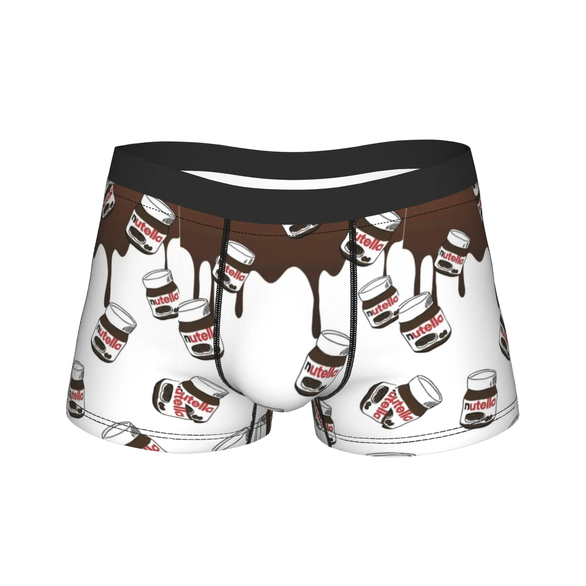 

Nutella Food Pattern Underwear Classic Underpants Customs Boxer Brief For Men Pouch Plus Size Boxershorts