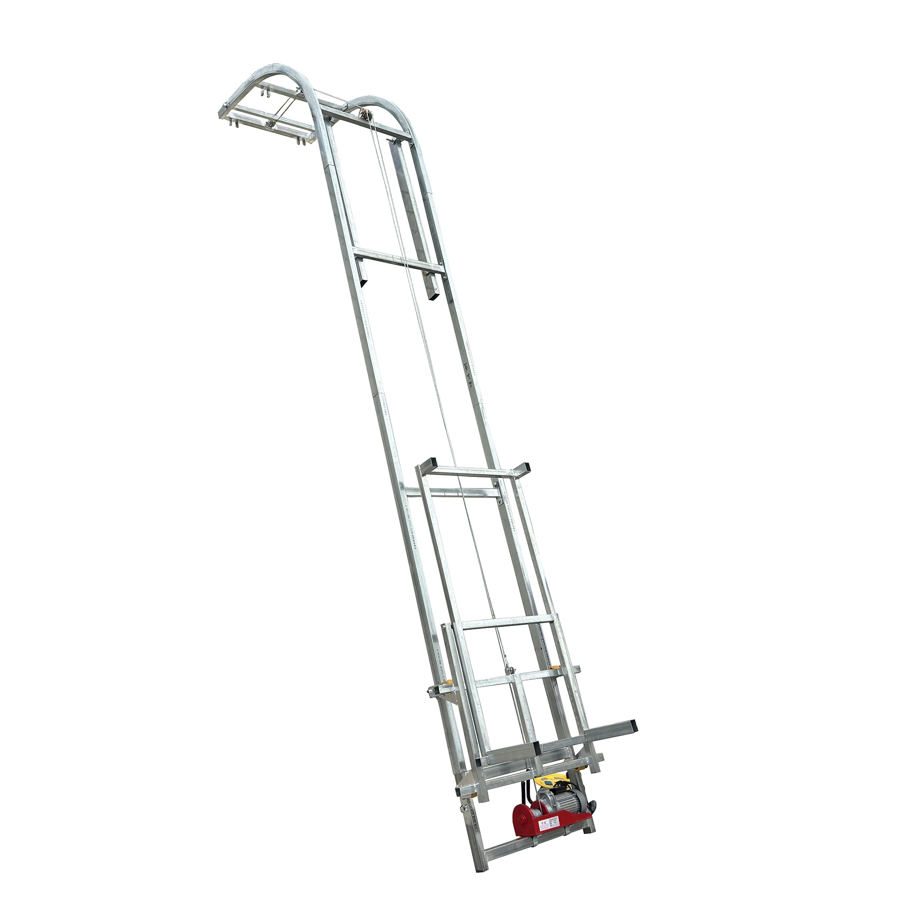 Foldable 4m-25m Electric Panel Lift Ladder Pulley Steel Solar Panel and Lifter Lifting Wire Rope Sling 220 Volt New Conditions