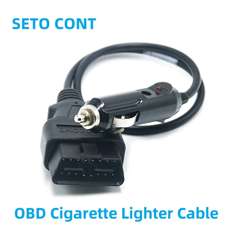 30 سنتيمتر الذاكرة التوقف إمدادات الطاقة في حالات الطوارئ obd كابلات الموصلات الذكور 16 دبوس إلى سيارة ولاعة السجائر obdii مركبة إمدادات الطاقة #3