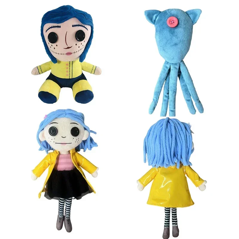 9.8 inch Coraline Plush Stuffed Doll Toy Cartoon Figure Soft Pillow Terror Collection Dolls Boys And Girl Christmas Gift