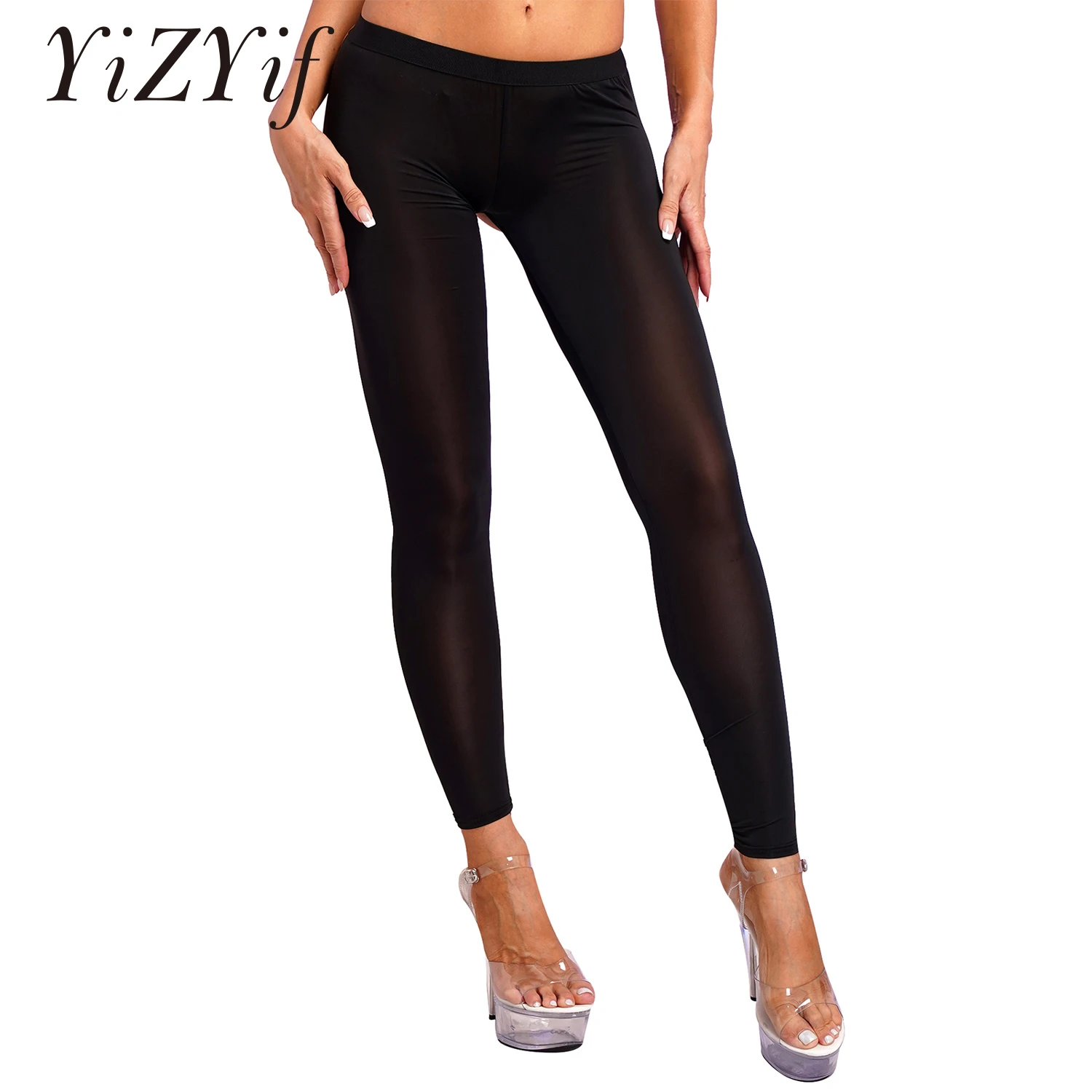 

Open Butt Leggings Sexy Women Lingerie Low Waist Solid Color Exotic Cutout Skinny Pants Stretchy Legging Trousers Nightwear