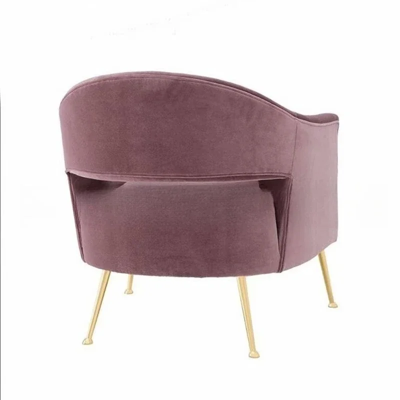 

Modern simplicity, stainless steel sofa, living room casual flannel single, reception sofa chair
